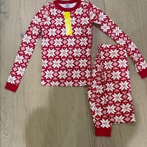 Hanna Andersson Festive Red and White Kids Pajama Set